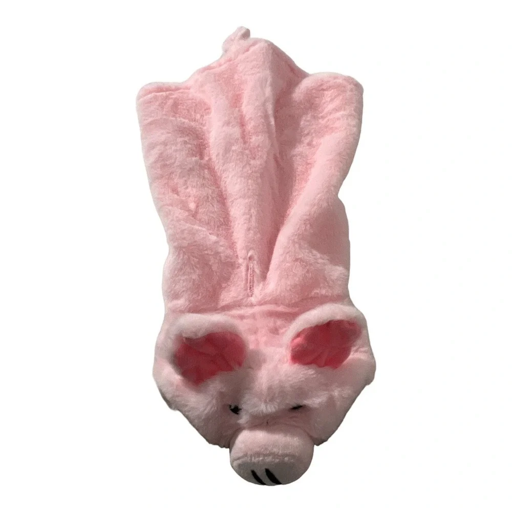 Pink Pig Dog Costume Size Small XS Cute Pink Pig Pet Warm Hoodie Clothes Play